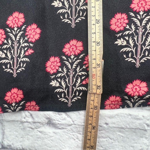 Tuckernuck Black and Pink Floral Mini Dress Size Small A-Line Sheath 3/4 Sleeve - Picture 8 of 9